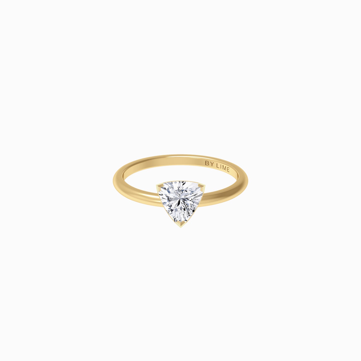 Lab Diamond Trillion Wish Ring Gold