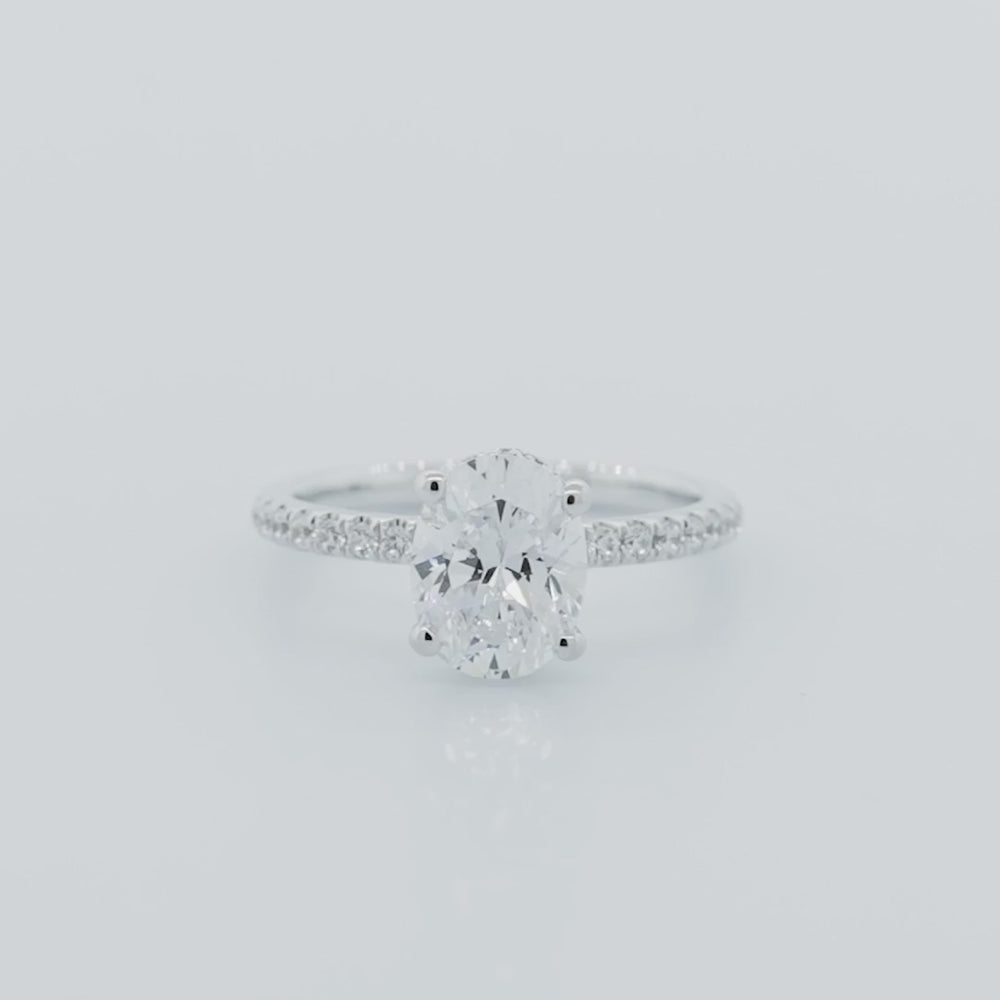 
          
          Load and play video in Gallery viewer, Alessia Lab Diamond Oval Pave Diamonds Ring
          
          