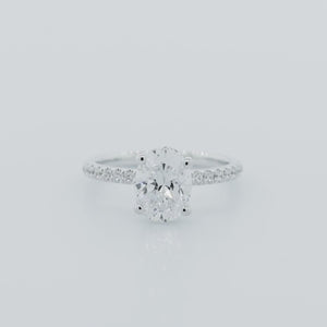 
          
          Load and play video in Gallery viewer, Alessia Lab Diamond Oval Pave Diamonds Ring
          
          