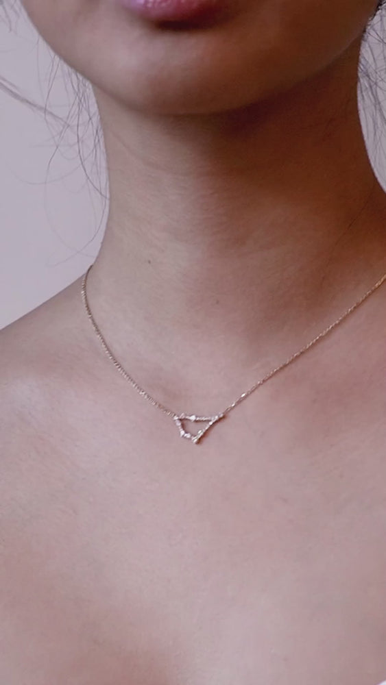 
          
          Load and play video in Gallery viewer, Capricorn Constellation Pavé Diamond Gold Necklace
          
          