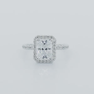 
          
          Load and play video in Gallery viewer, Nonee Lab Diamond Radiant Halo Pave Ring
          
          