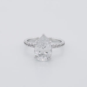 
          
          Load and play video in Gallery viewer, Verania Lab Diamond Pear Pave Diamonds Ring
          
          