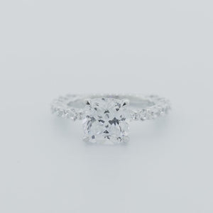 
          
          Load and play video in Gallery viewer, Angel Moissanite Cushion Pave Natural Diamonds Ring
          
          