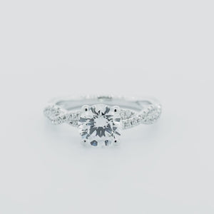 
          
          Load and play video in Gallery viewer, Talia Moissanite Round Pave Natural Diamonds Ring
          
          