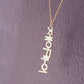 Korean Custom Name Necklace in 14K Solid Gold – Personalized