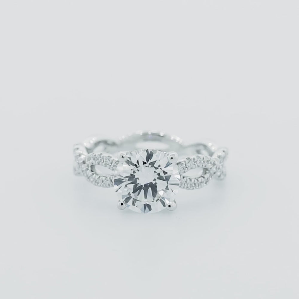 
          
          Load and play video in Gallery viewer, Teresa Lab Created Diamond Round Pave Diamonds Ring
          
          