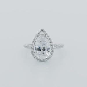 
          
          Load and play video in Gallery viewer, Netta Lab Diamond Pear Halo Pave Diamonds Ring
          
          