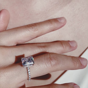 
          
          Load and play video in Gallery viewer, Elina Lab Diamond Radiant Pave Diamonds Ring
          
          