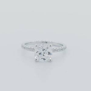 
          
          Load and play video in Gallery viewer, Adalia Lab Diamond Cushion Pave Diamonds Ring
          
          