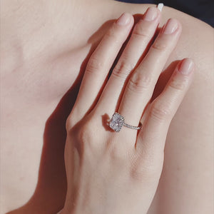 
          
          Load and play video in Gallery viewer, Nonee Lab Diamond Radiant Halo Pave Ring
          
          