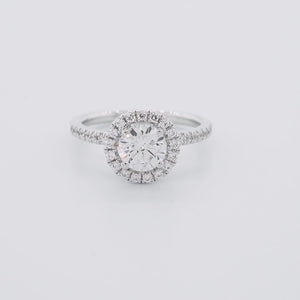 
          
          Load and play video in Gallery viewer, Tiara Lab Diamond Round Halo Pave Diamonds Ring
          
          