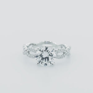 
          
          Load and play video in Gallery viewer, Troy Moissanite Round Halo Pave Natural Diamonds Ring
          
          