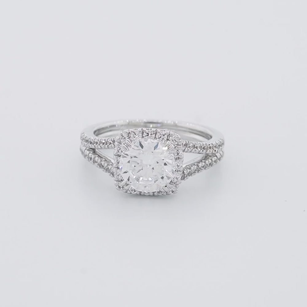 
          
          Load and play video in Gallery viewer, Marzo Lab Diamond Round Halo Pave Diamonds Ring
          
          