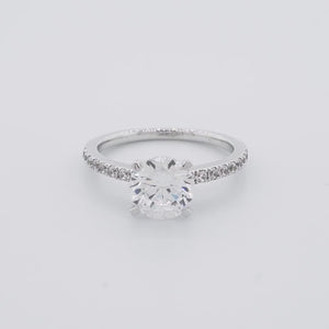 
          
          Load and play video in Gallery viewer, Ivy Moissanite Round Pave Natural Diamonds Ring
          
          