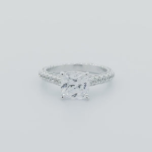 
          
          Load and play video in Gallery viewer, Nina Moissanite Cushion Pave Natural Diamonds Ring
          
          