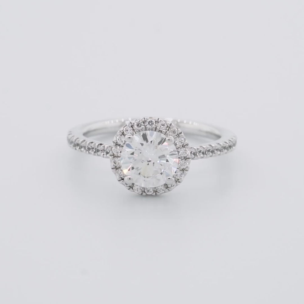 
          
          Load and play video in Gallery viewer, Isam Lab Diamond Round Halo Pave Diamonds Ring
          
          