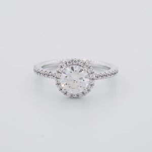 
          
          Load and play video in Gallery viewer, Isam Lab Diamond Round Halo Pave Diamonds Ring
          
          