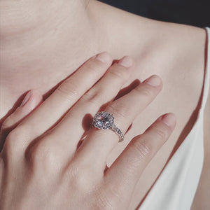 
          
          Load and play video in Gallery viewer, Nelia Lab Diamond Round Halo Pave Diamonds Ring
          
          