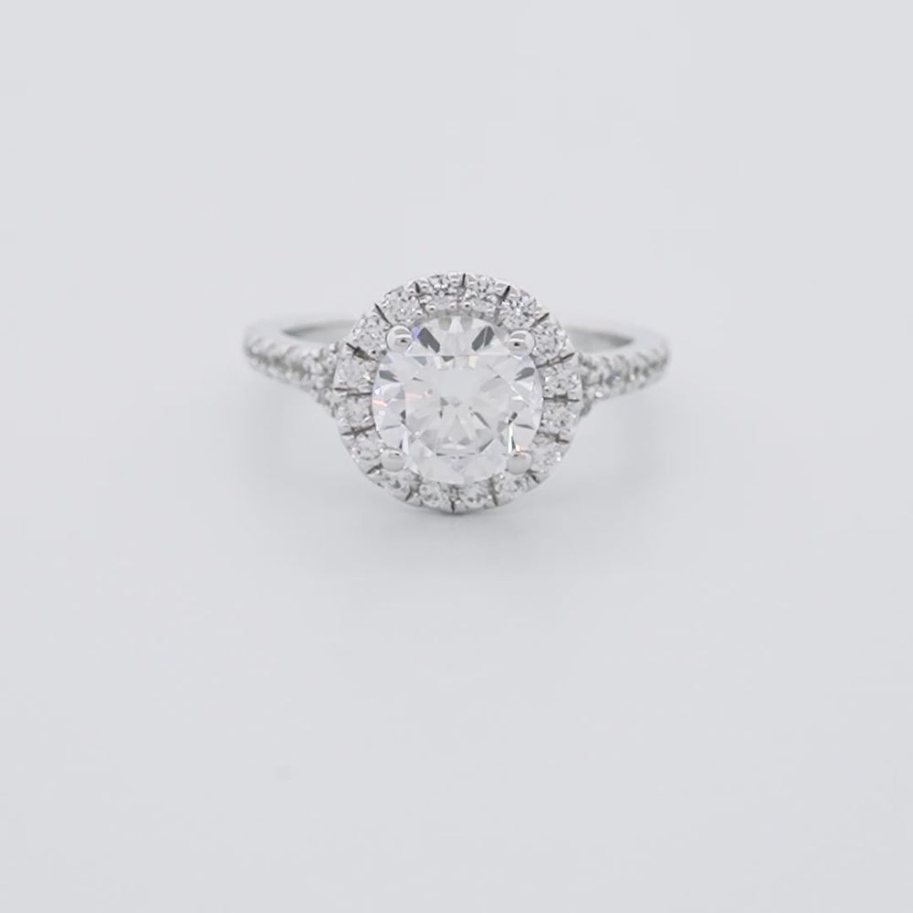 
          
          Load and play video in Gallery viewer, Ellen Lab Diamond Round Halo Pave Diamonds Ring
          
          