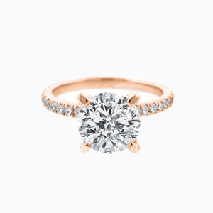 
          
          Load image into Gallery viewer, 1.00ct Irene Lab Diamond Round Pave 18k White Gold Ring
          
          