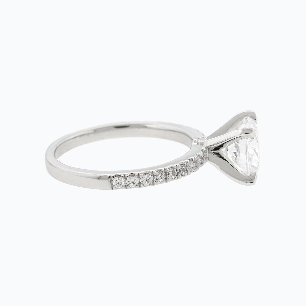 
          
          Load image into Gallery viewer, Irene Lab Created Diamond Round Pave 18k White Gold Ring
          
          