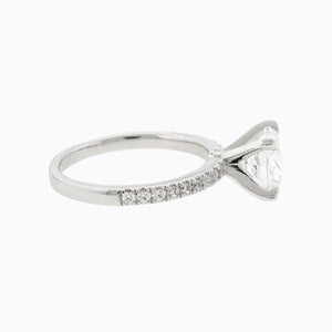 
          
          Load image into Gallery viewer, Irene Round Pave Diamond Ring 14K White Gold
          
          