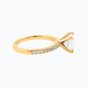 
          
          Load image into Gallery viewer, Irene Round Pave Diamond Ring 18K Yellow Gold
          
          