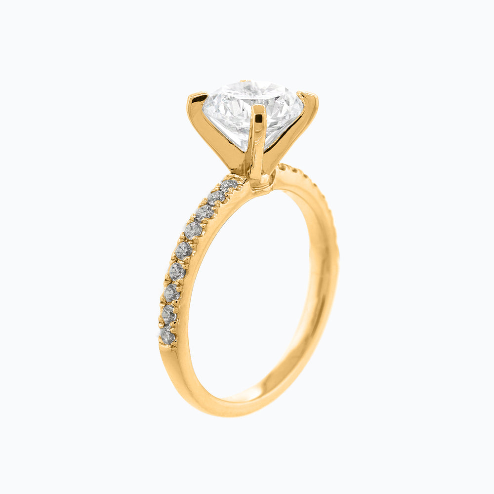 
          
          Load image into Gallery viewer, Irene Round Pave Diamond Ring 18K Yellow Gold
          
          