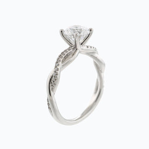 
          
          Load image into Gallery viewer, 2.50ct Edna Lab Diamond Round Twist Pave Diamonds 18k White Gold Ring
          
          