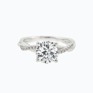 
          
          Load image into Gallery viewer, Edna Lab Created Diamond Round Twist Pave Diamonds White gold Ring
          
          