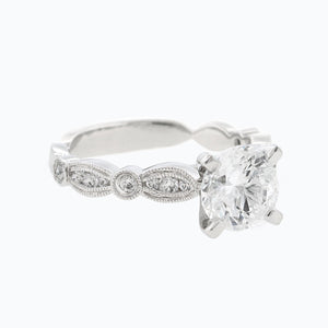 
          
          Load image into Gallery viewer, Rika Lab Created Diamond Round Pave Diamonds 18k White Gold Ring
          
          
