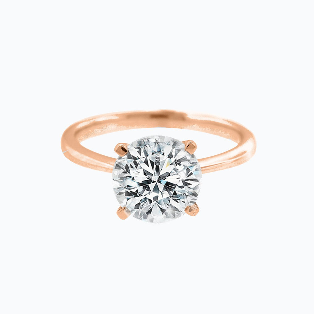 Anne Moissanite Round Solitaire Rose Gold Ring