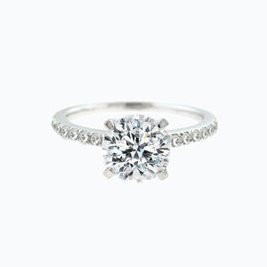 
          
          Load image into Gallery viewer, Ivy Round Pave Diamonds Ring 14K White Gold
          
          
