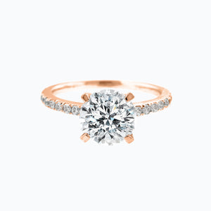 
          
          Load image into Gallery viewer, Ivy Lab Created Diamond Round Pave Diamonds Rose Gold Ring
          
          