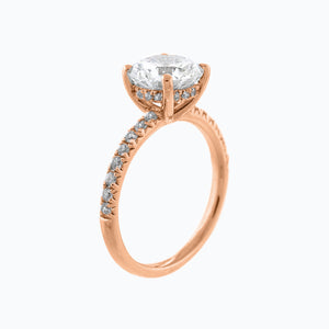 
          
          Load image into Gallery viewer, Iris Lab Created Diamond Round Pave Diamonds Rose Gold Ring
          
          