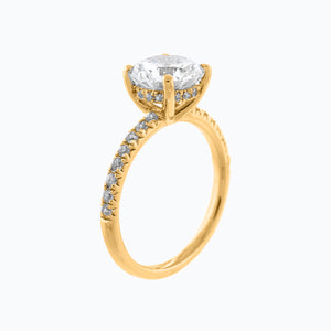 
          
          Load image into Gallery viewer, Iris Round Pave Diamonds Ring 14K Yellow Gold
          
          