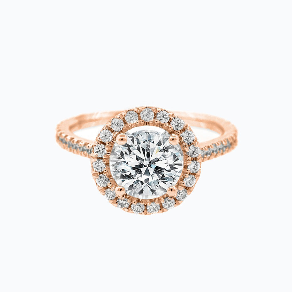 
          
          Load image into Gallery viewer, Nevan Moissanite Round Halo Pave Diamonds Ring
          
          