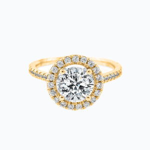 
          
          Load image into Gallery viewer, Nevan GIA Diamond Round Halo Pave Diamonds Ring
          
          
