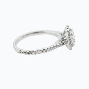 
          
          Load image into Gallery viewer, Nevan Lab Created Diamond Round Halo Pave Diamonds 18k White Gold Ring
          
          