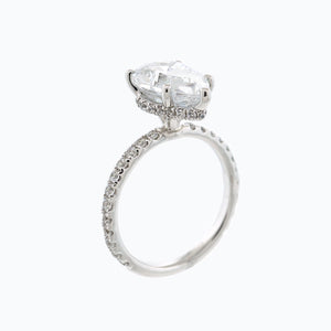 
          
          Load image into Gallery viewer, Verania Lab Created  Diamond Pear Pave Diamonds White Gold Ring
          
          