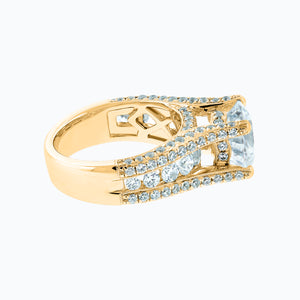 
          
          Load image into Gallery viewer, Alma Round Pave Diamonds Ring 14K Yellow Gold
          
          
