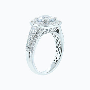 
          
          Load image into Gallery viewer, Ionel Round Pave Diamonds 18k White Gold Semi Mount Engagement Ring
          
          