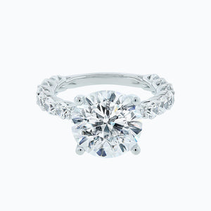 
          
          Load image into Gallery viewer, 2.00ct Alina Lab Diamond Round Pave Diamonds 18k White Gold Ring
          
          