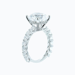 
          
          Load image into Gallery viewer, 3.50ct Alina Lab Diamond Round Pave Diamonds 18k White Gold Ring
          
          