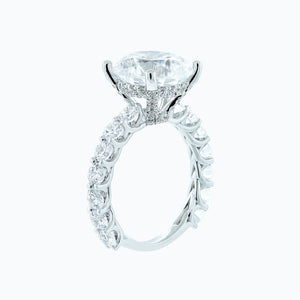 
          
          Load image into Gallery viewer, 1.20ct Alina Moissanite Round Pave Diamonds 18k White Gold Ring
          
          
