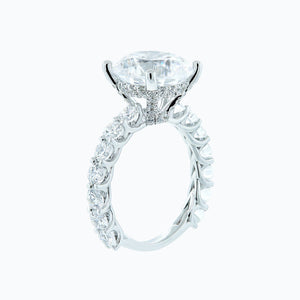 
          
          Load image into Gallery viewer, 1.00ct Alina Lab Diamond Round Pave Diamonds 18k White Gold Ring
          
          