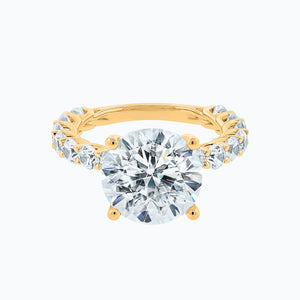 
          
          Load image into Gallery viewer, Alina Round Pave Diamonds Ring 18K Yellow Gold
          
          