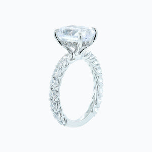 
          
          Load image into Gallery viewer, Hanna Oval Pave Diamonds Ring 14K White Gold
          
          