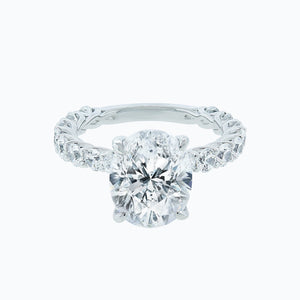 
          
          Load image into Gallery viewer, Hanna Oval Pave Diamonds Ring 18K White Gold
          
          