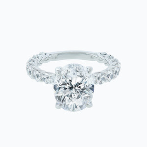 
          
          Load image into Gallery viewer, Hanna Oval Pave Diamonds Ring Platinum
          
          